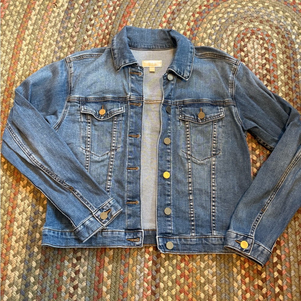 Brand New Classic Blue Denim Cropped Jacket
